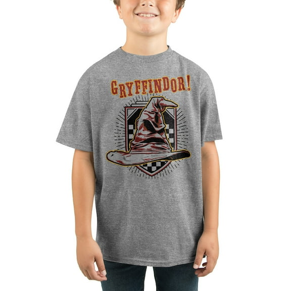 Youth Boys Harry Potter Shirt Short Sleeve Youth Gryffindor Shirt-Medium