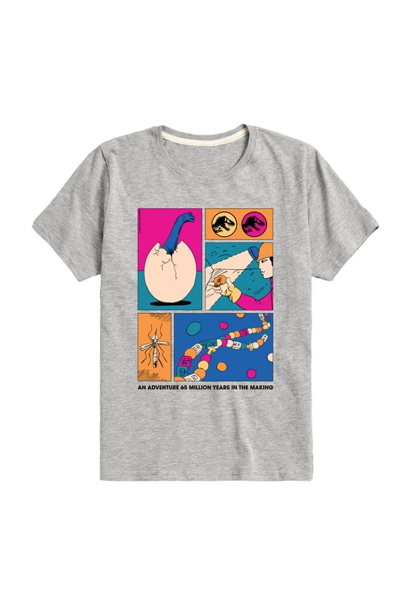 Youth Boys' Jurassic Park Jurassic Park Dino Dna Grid Short Sleeve Tee