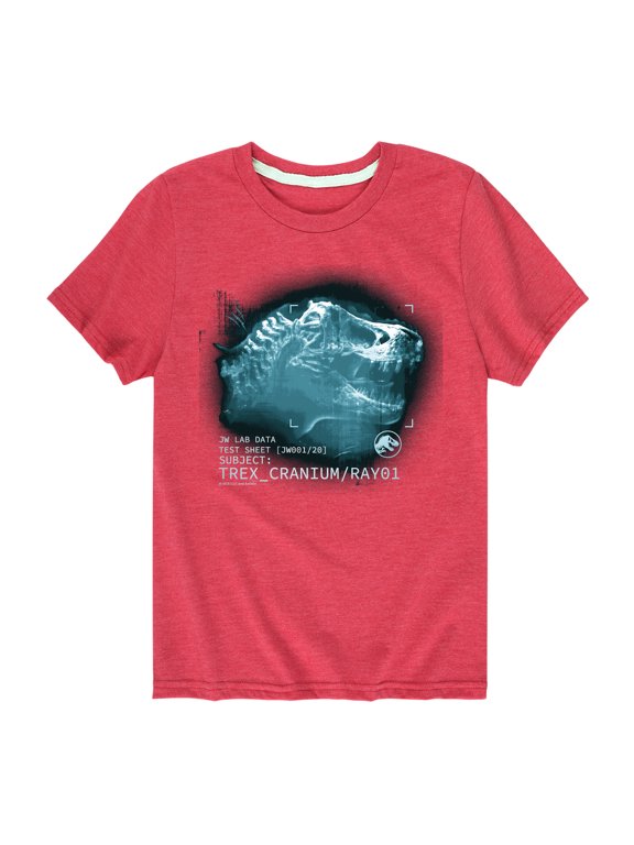 - T Rex Skull X-Ray Lab Data Boys' Short Sleeve Graphic T-Shirt