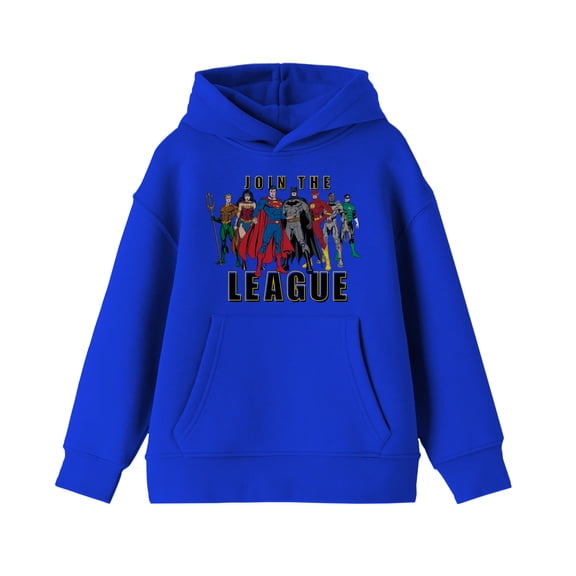 Youth Boys Justice League DC Comic Book Superheroes Hooded Sweatshirt - M
