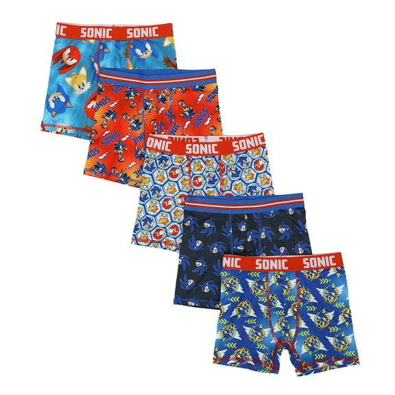 Youth Boys Sonic the Hedgehog Boxer Brief Underwear 5-Pack - Speedy Comfort for Gamers-8