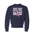 thumbnail image 1 of Youth Breast Cancer Picked A Fight With The Wrong Chick Crewneck Sweatshirt, 1 of 1