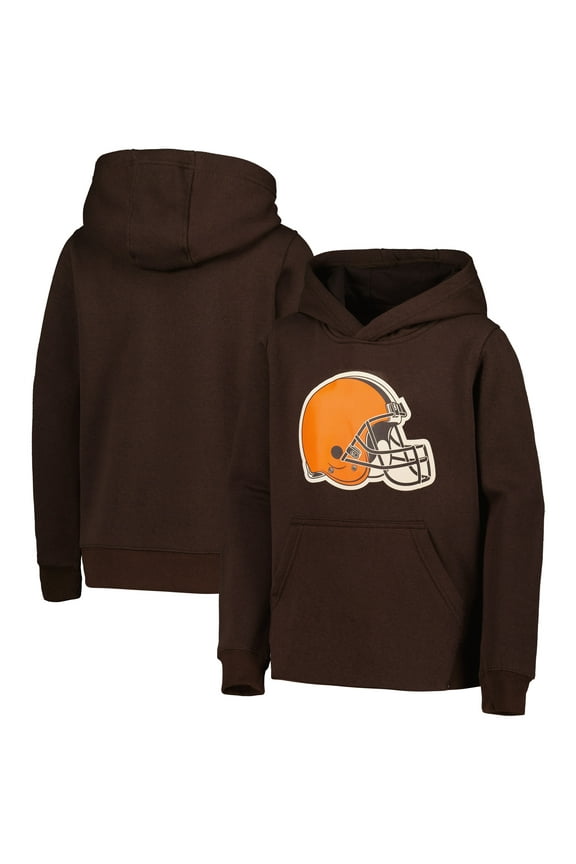 Youth Brown Cleveland Browns Team Logo Pullover Hoodie