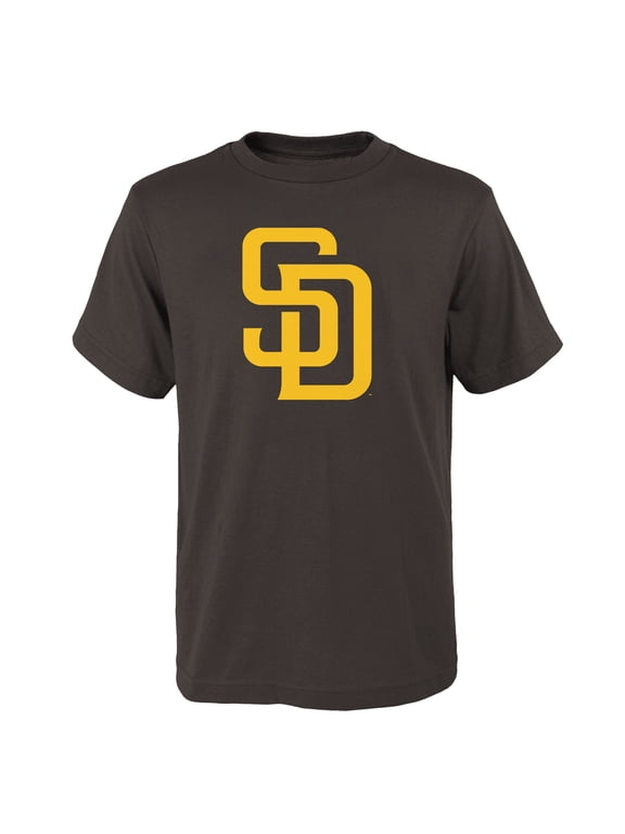 Youth Brown San Diego Padres Logo Primary Team T-Shirt