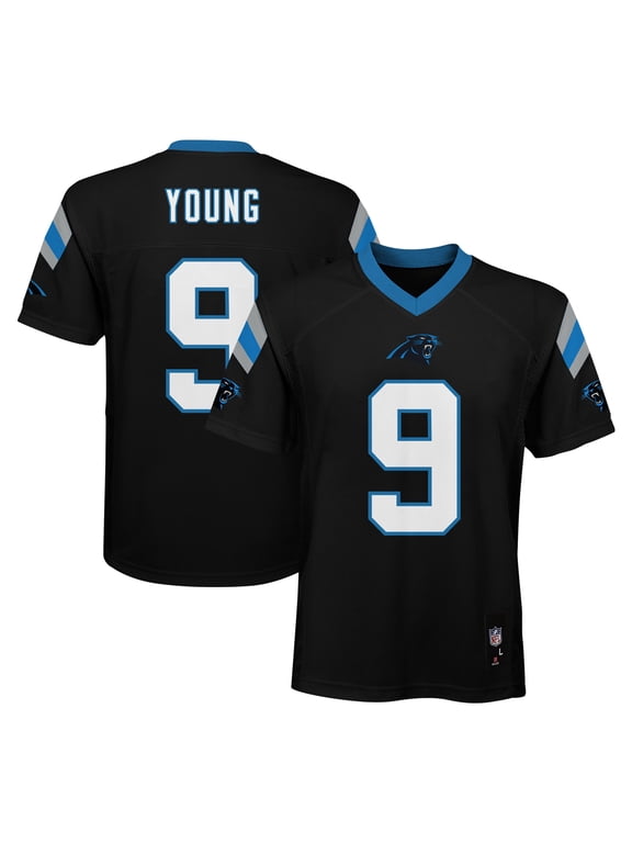 Youth Bryce Young Black Carolina Panthers Replica Jersey