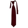 thumbnail image 1 of Youth Burgundy Formal Satin Pre-Tied Neck Tie by Spencer J’s Signature Satin Collection, 1 of 5