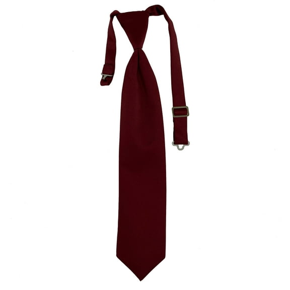 Youth Burgundy Formal Satin Pre-Tied Neck Tie in a Variety of Colors by Spencer J’s Signature Satin Collection
