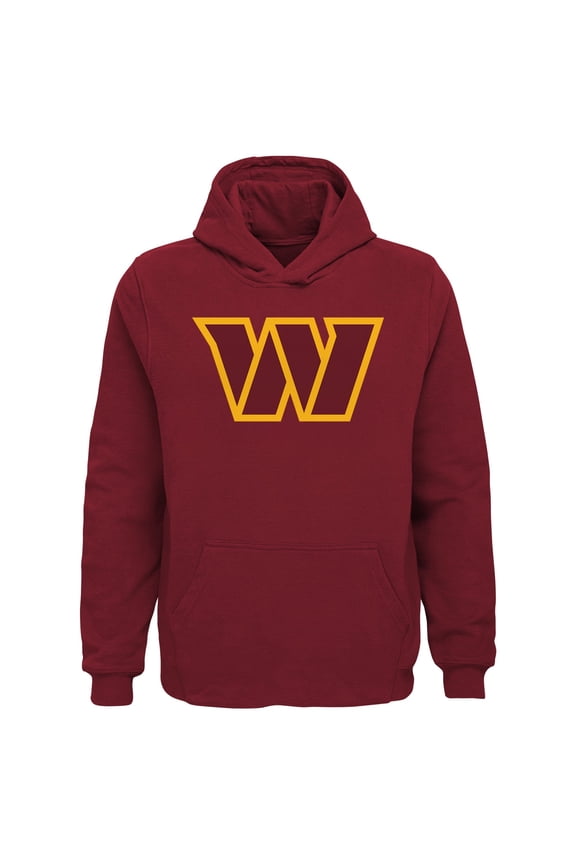 Youth Burgundy Washington Commanders Team Logo Pullover Hoodie
