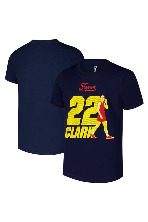 Youth Caitlin Clark Navy Indiana Fever Name & Number Player T-Shirt