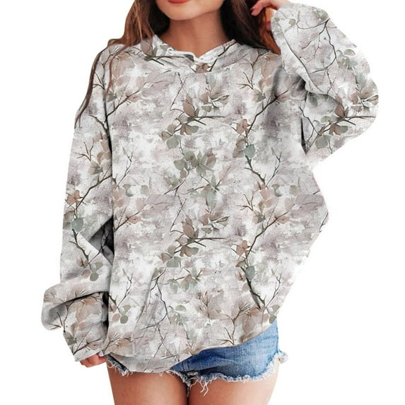 Kids Camo Hoodie Teen Girl Hoodies with Pocket Trendy Camouflage Print Long Sleeves Cute Loose Pullover Oversized Cute Sweatshirts Hoodie for Teens 3T