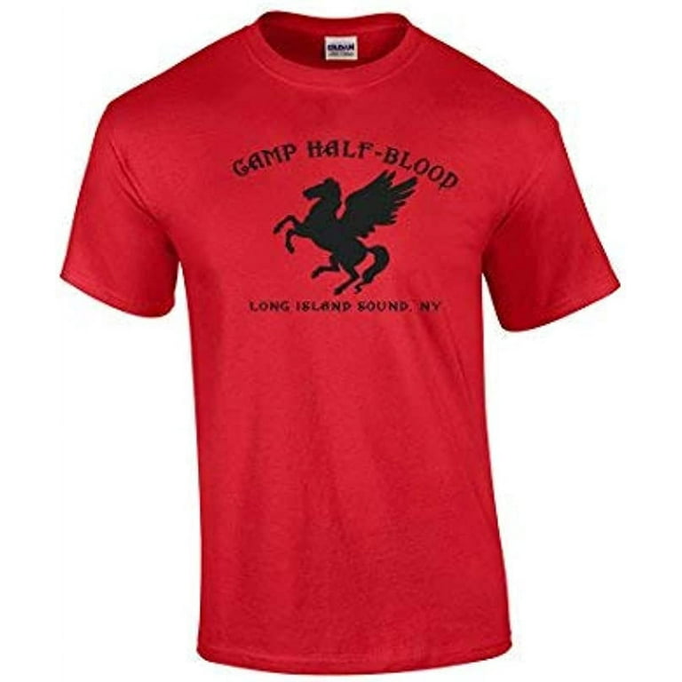 Youth Camp Half-Blood Short Sleeve T-shirt-Red-XL 