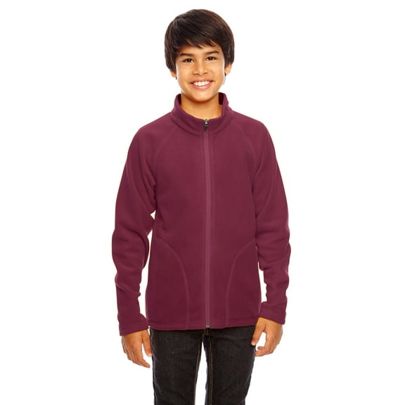 Youth Campus Microfleece Jacket - SPORT MAROON - S
