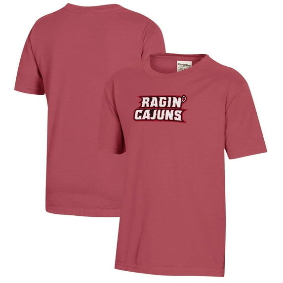 Youth Cardinal Louisiana Ragin' Cajuns Logo Comfort Wash T-Shirt