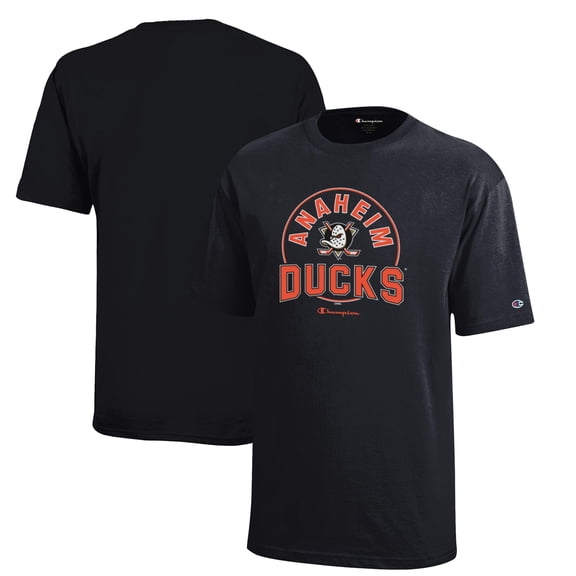 Youth Champion Black Anaheim Ducks Jersey T-Shirt