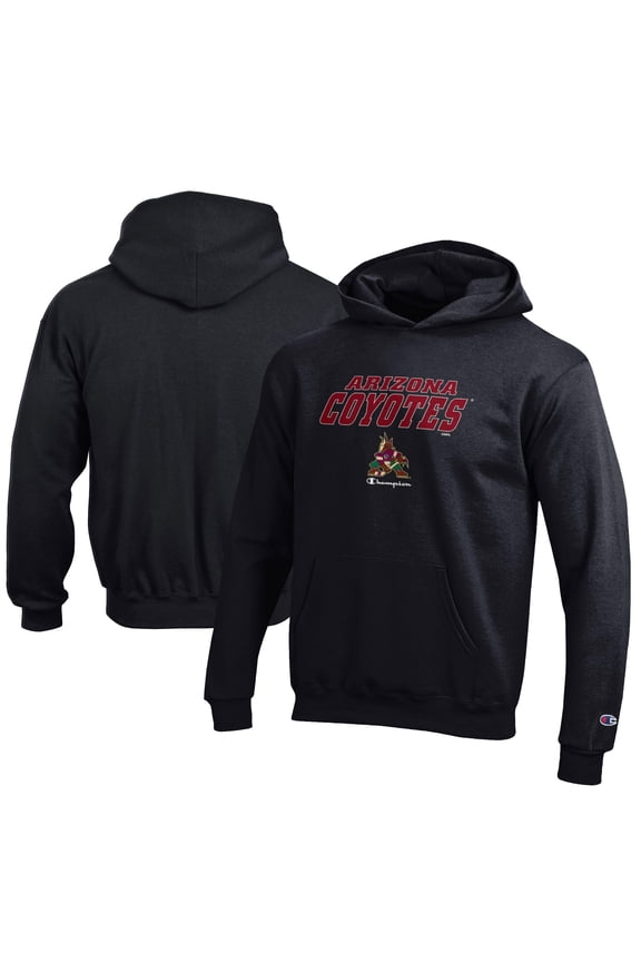 Youth Champion  Black Arizona Coyotes Eco Powerblend Pullover Hoodie
