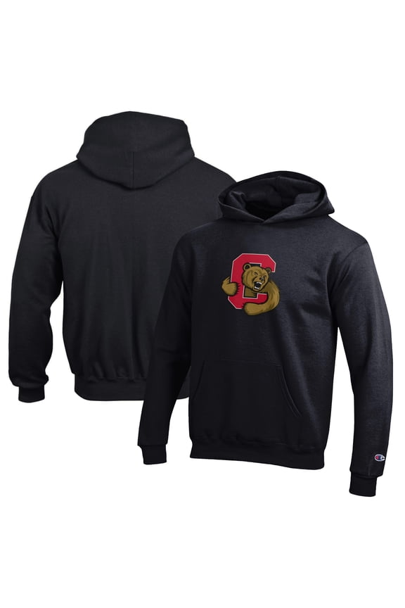 Youth Champion Black Cornell Big Red Eco Powerblend Pullover Hoodie