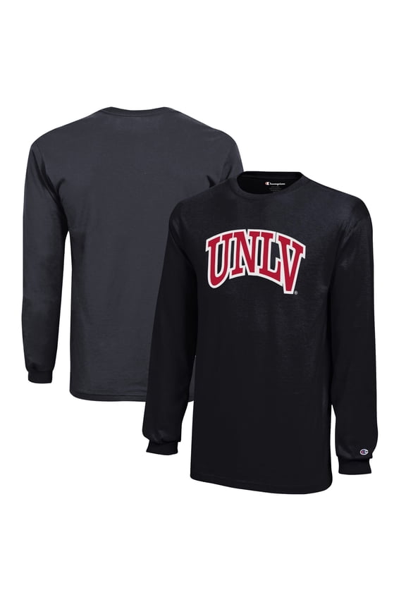 Youth Champion Black UNLV Rebels Jersey Long Sleeve T-Shirt