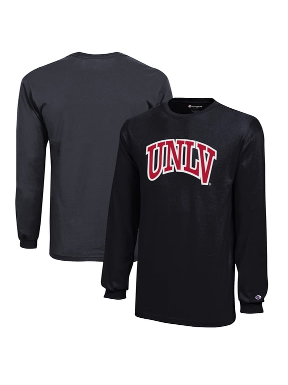 Youth Champion Black UNLV Rebels Jersey Long Sleeve T-Shirt
