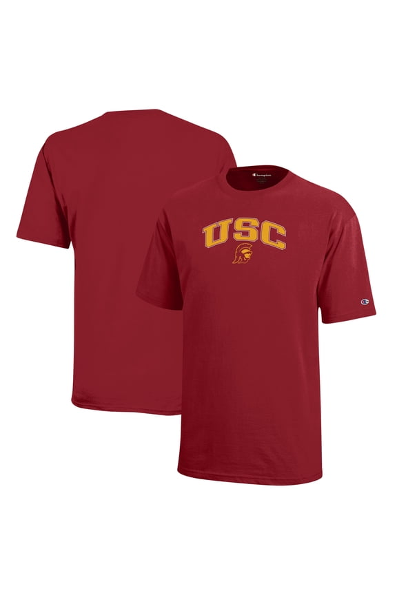 Youth Champion Cardinal USC Trojans Arch Over Logo T-Shirt