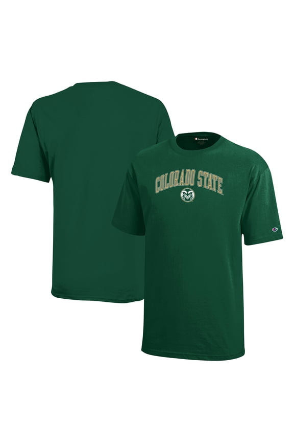 Youth Champion Green Colorado State Rams Arch Over Logo T-Shirt