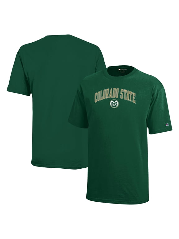 Youth Champion Green Colorado State Rams Arch Over Logo T-Shirt