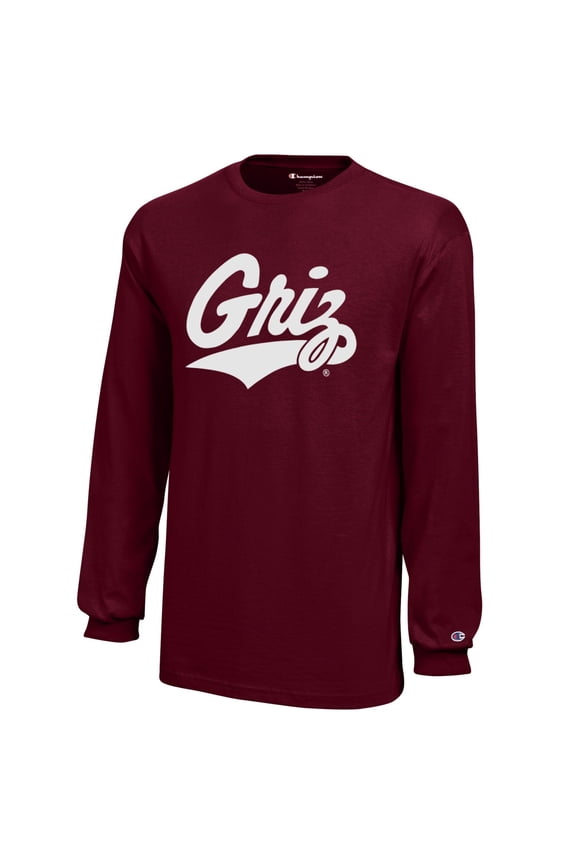 Youth Champion Maroon Montana Grizzlies Jersey Long Sleeve T-Shirt