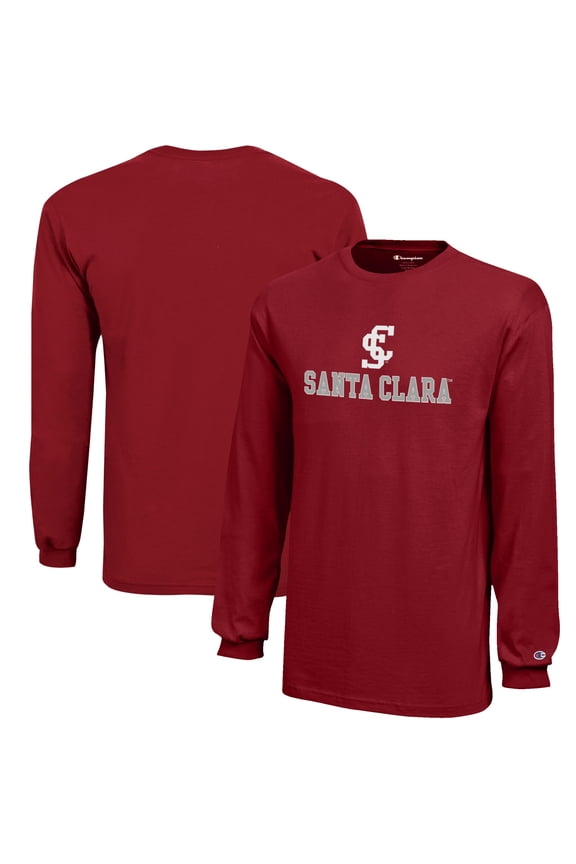 Youth Champion Maroon Santa Clara Broncos Jersey Long Sleeve T-Shirt