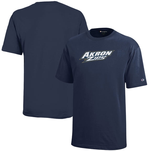 Youth Champion Navy Akron Zips Jersey T-Shirt