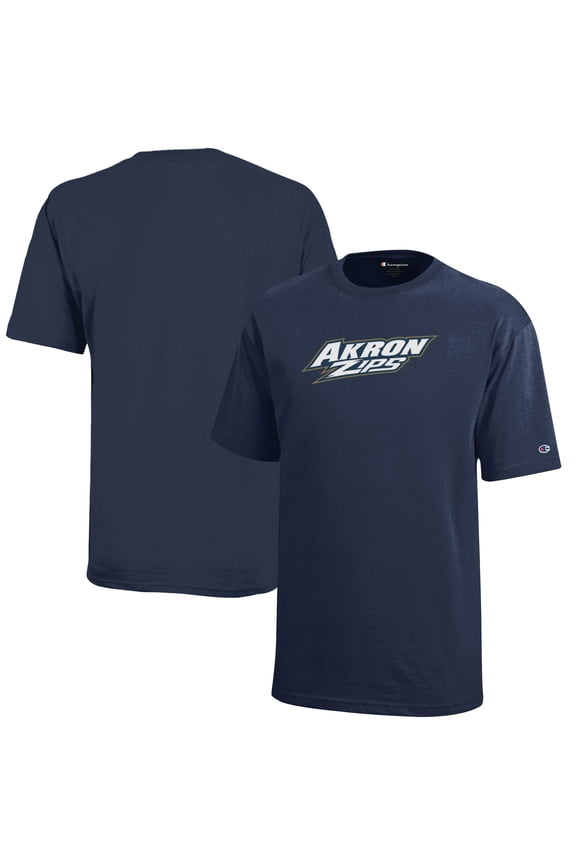 Youth Champion Navy Akron Zips Jersey T-Shirt