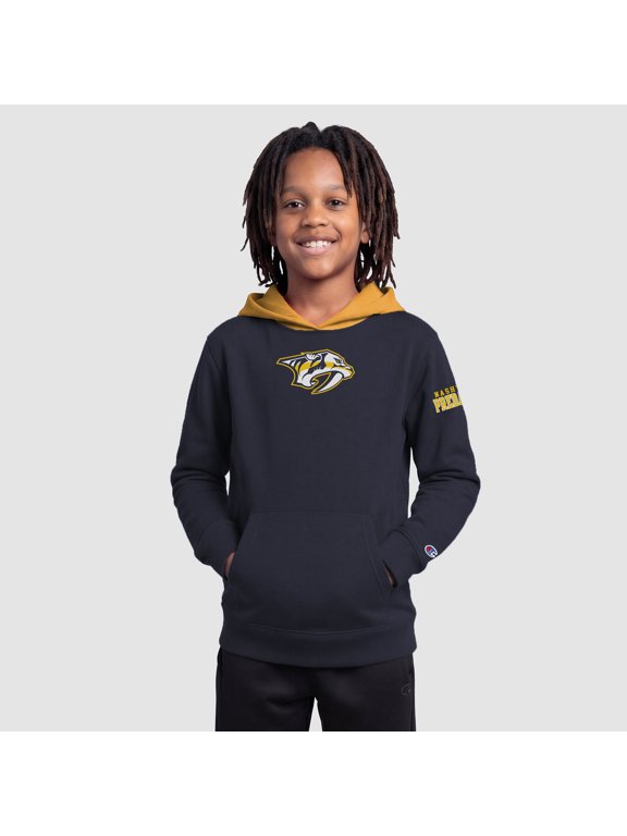 Youth Champion Navy Nashville Predators Fleece Hoodie