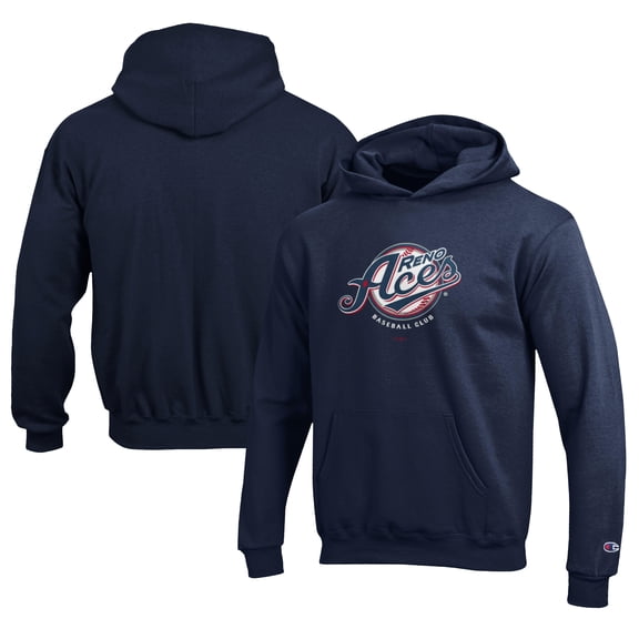 Youth Champion Navy Reno Aces Eco Powerblend Pullover Hoodie