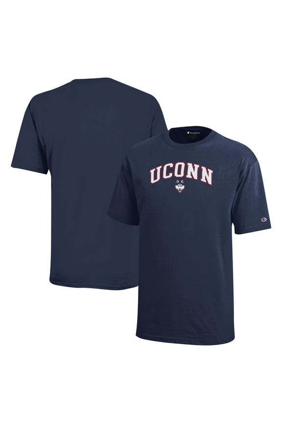 Youth Champion Navy UConn Huskies Arch Over Logo T-Shirt