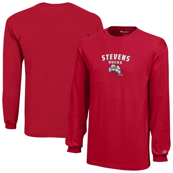 Youth Champion Red Stevens Institute of Technology Ducks Jersey Long Sleeve T-Shirt