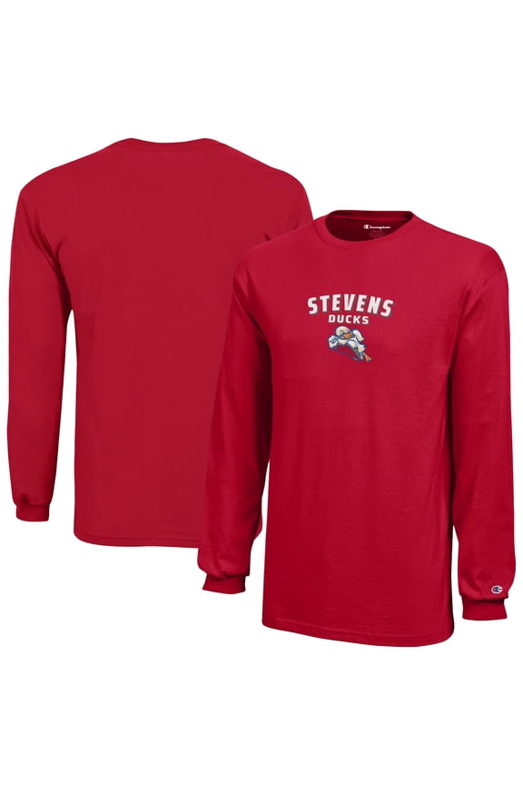 Youth Champion Red Stevens Institute of Technology Ducks Jersey Long Sleeve T-Shirt