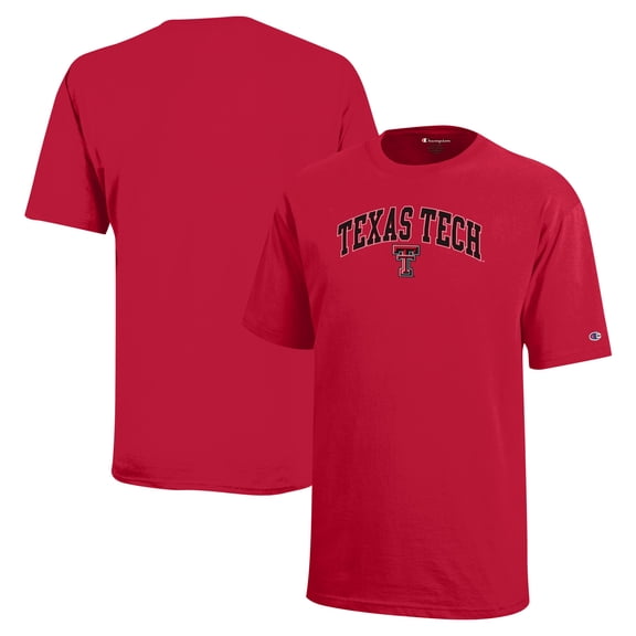 Youth Champion Red Texas Tech Red Raiders Arch Over Logo T-Shirt