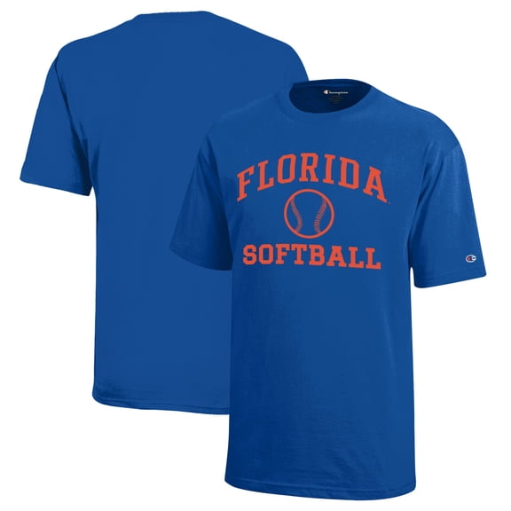 Youth Champion  Royal Florida Gators Icon Logo Softball T-Shirt