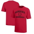 thumbnail image 1 of Youth Champion Scarlet Nebraska Huskers Icon Logo Baseball T-Shirt, 1 of 3