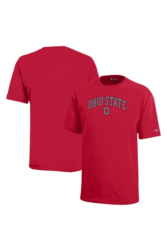 Youth Champion Scarlet Ohio State Buckeyes Arch Over Logo T-Shirt