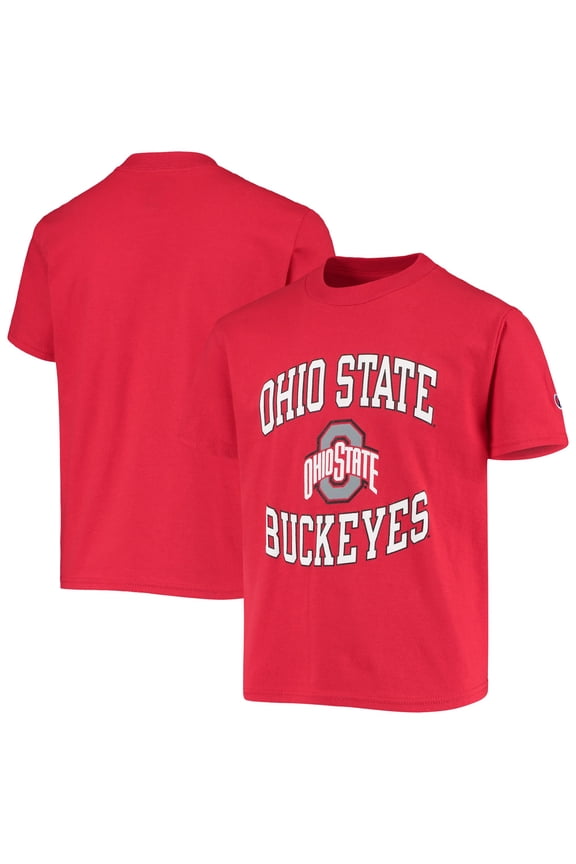 Youth Champion Scarlet Ohio State Buckeyes Circling Team Jersey T-Shirt