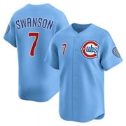 Youth Chicago C Cubs Dansby Swanson #7 Player T-shirt jersey Classic Sports Short Sleeved Tops Fans Gift Baseball Tee