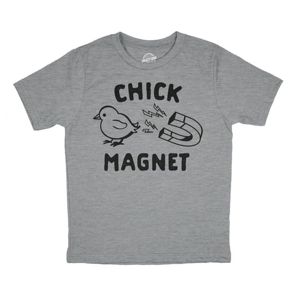 Youth Chick Magnet T Shirt Funny Cut Baby Chicken Novelty Tee