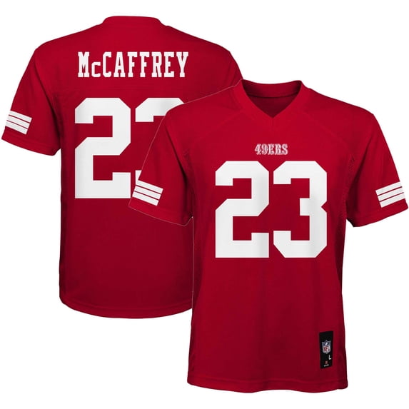 Youth Christian McCaffrey Scarlet San Francisco 49ers Replica Jersey