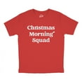 thumbnail image 1 of Youth Christmas Morning Squad T Shirt Funny Xmas Party Family Novelty Graphic Tee for Kids, 1 of 8