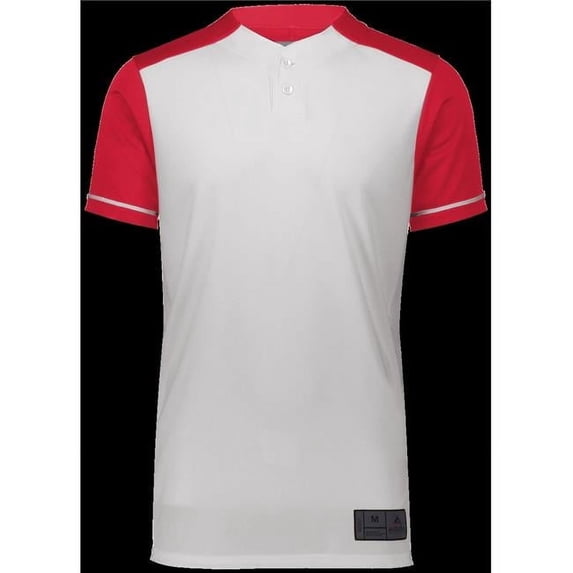Youth Closer Jersey, White & Scarlet - Large