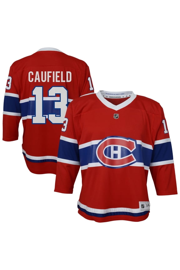 Youth Cole Caufield Red Montreal Canadiens Home Replica Player Jersey