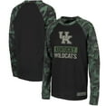 thumbnail image 1 of Youth Colosseum Black/Camo Kentucky Wildcats OHT Military Appreciation Raglan Long Sleeve T-Shirt, 1 of 4