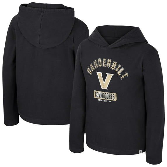 Youth Colosseum Black Vanderbilt Commodores Simoleans Washed Hoodie