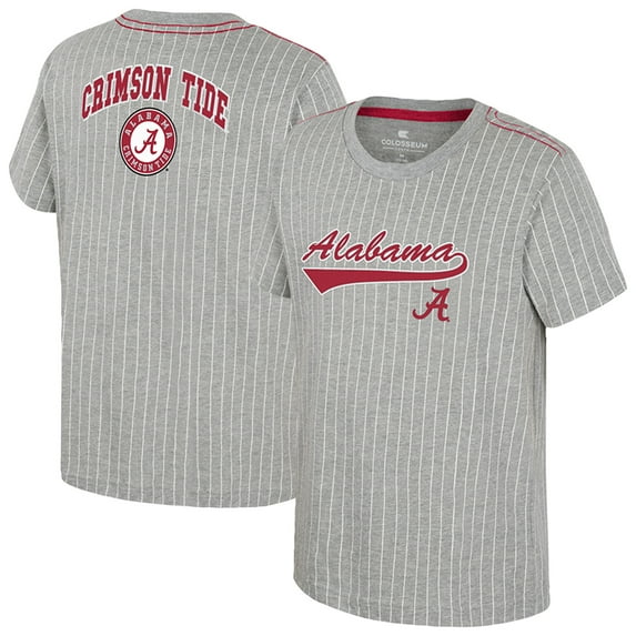 Youth-Colosseum Heather Gray Alabama Crimson Tide Airball Baseball T-Shirt