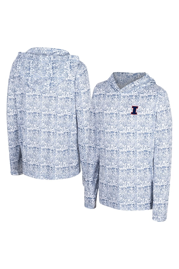 Youth Colosseum Navy Illinois Fighting Illini All-Over Print Hoodie