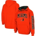 thumbnail image 1 of Youth Colosseum Orange Miami Hurricanes 2-Hit Team Pullover Hoodie, 1 of 4